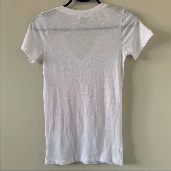 Pink Victoria’s Secret Sequin Letter T-shirt Short sleeve Y2K 2000s White XS - Picture 12 of 12